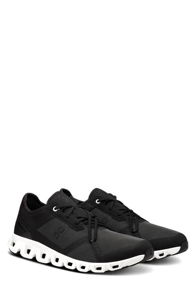 On Cloud X 3 Ad Running Shoe In Black/ White