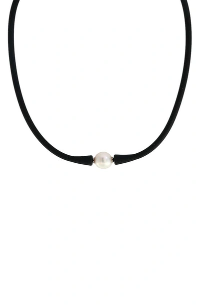 Effy Rubber 11mm Freshwater Pearl Necklace In Black