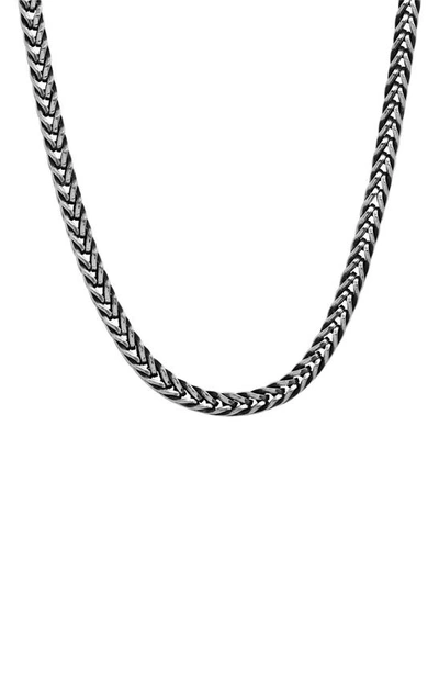 Hmy Jewelry Wheat Oxidized Chain Necklace In Gold