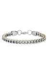 Hmy Jewelry Stainless Steel Curb Chain Bracelet In Silver/gold