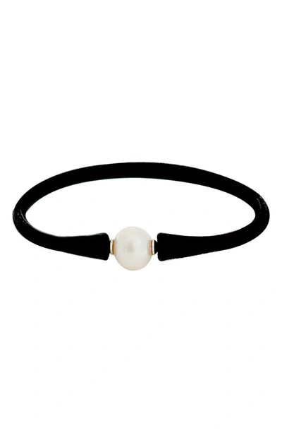 Effy Rubber 11mm Freshwater Pearl Bracelet In Black