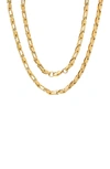 Hmy Jewelry Stainless Steel Rounded Chain Link Necklace In Gold