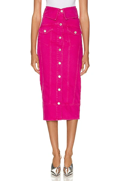 Moschino Jeans Midi Skirt In Fuchsia