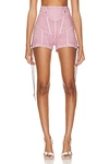 Jean Paul Gaultier Purple Knwls Edition Denim Shorts In Lila