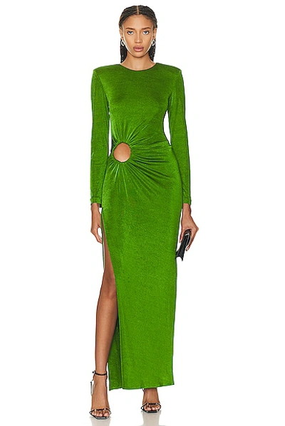 Ila Gwen Long Sleeve Maxi Dress In Green