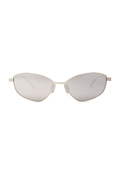 Givenchy Gv Speed Sunglasses In Shiny Palladium & Smoke Mirror