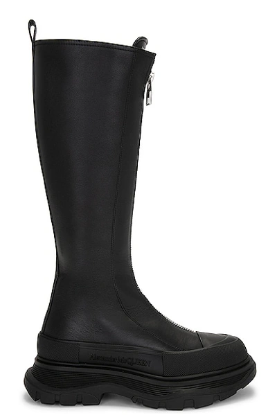 Alexander Mcqueen Rubber Tread Boot In Black