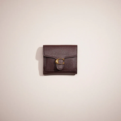 Coach Restored Tabby Small Wallet In Brass/oxblood