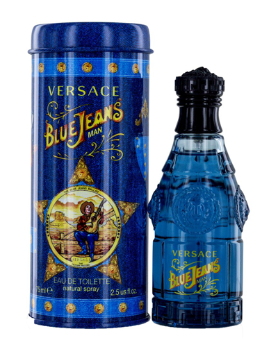 Versace Men's Blue Jeans 2.5oz Edt Spray
