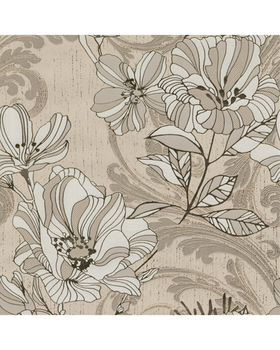 Brewster A-street Prints Selene Gold Mucha Floral Wallpaper In Multi