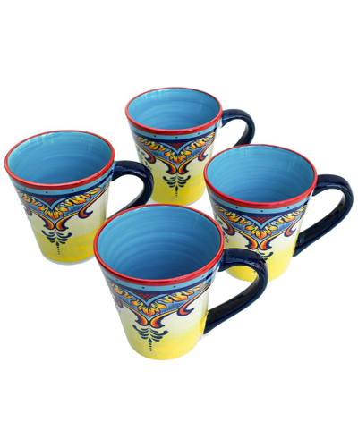 Euro Ceramica Zanzibar 4pc Mug Set