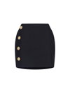 Balmain Lion Embossed-button Miniskirt In Black  