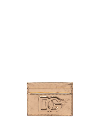 Dolce & Gabbana Dg Logo Card Holder In Metallic