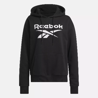 Reebok Identity Big Logo Fleece Hoodie In Black