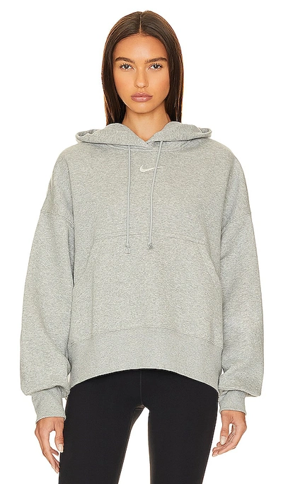 Nike Over-oversized Pullover Hoodie In Grey Heather & Sail