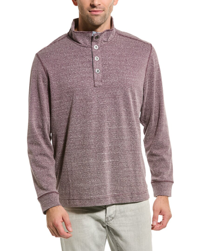Tommy Bahama Salt Point Snap Mock Pullover In Brown