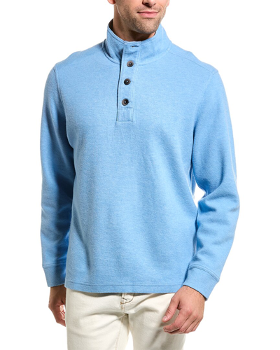 Tommy Bahama Montserrat Button Mock Pullover In Blue