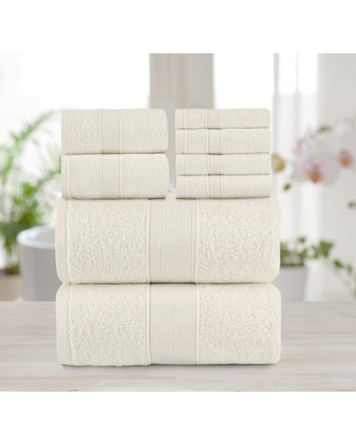 Chic Home Premium 8pc Pure Turkish Cotton Towel Set In Beige