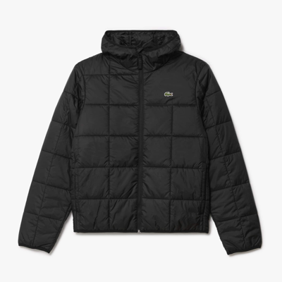 Lacoste Men's Waterproof Padded Hood Puffer Jacket - 56 - L/xl In Black