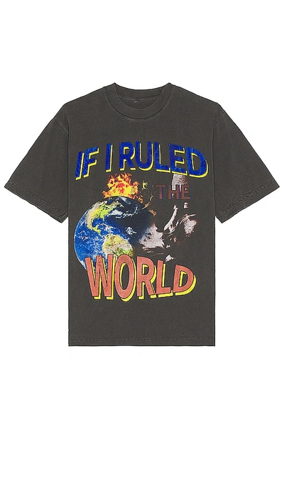 Sixthreeseven Nas If Ruled The World T-shirt In Washed Black