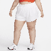 Nike Women's Dri-fit One High-waisted 3" Brief-lined Shorts (plus Size) In White