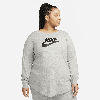 Nike Women's  Sportswear Club Long-sleeve T-shirt (plus Size) In Grey