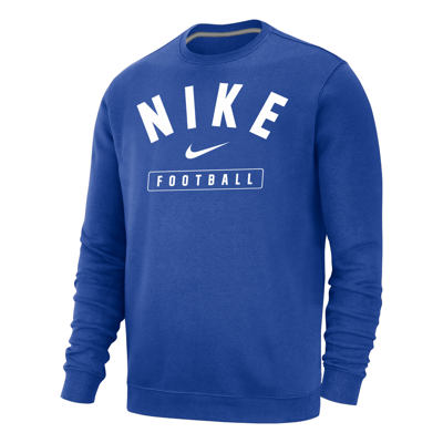 Nike Men's Football Crew-neck Sweatshirt In Blue