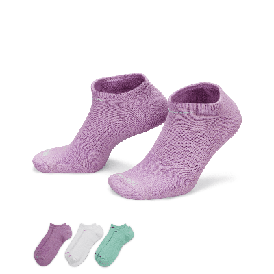 Nike Unisex Everyday Plus Cushion Training No-show Socks (3 Pairs) In Multicolor