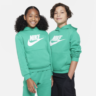 Nike Sportswear Club Fleece Big Kids' Hoodie In Green