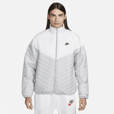 Nike Men's  Sportswear Windrunner Therma-fit Water-resistant Puffer Jacket In Grey