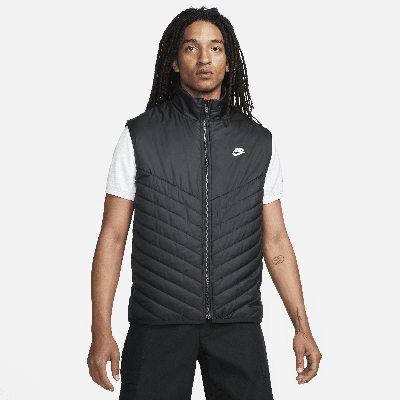 Nike Men's Therma-fit Windrunner Midweight Puffer Vest In Black