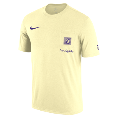 Nike Los Angeles Lakers Max90  Men's Nba Short-sleeve Pocket T-shirt In Brown