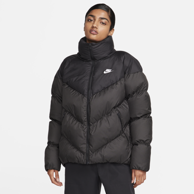 Nike Women's  Sportswear Windpuffer Therma-fit Loose Puffer Jacket In Black