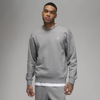 Jordan Men's  Brooklyn Fleece Crewneck Sweatshirt In Grey