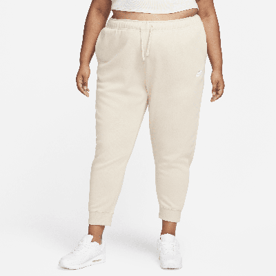 Nike Women's  Sportswear Club Fleece Mid-rise Jogger Pants (plus Size) In Brown