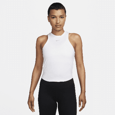Nike Women's Dri-fit One Luxe Cropped Tank Top In White