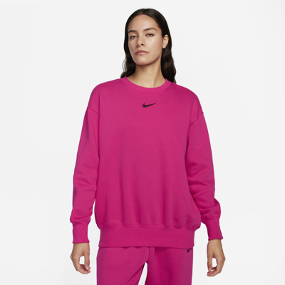 Nike Women's  Sportswear Phoenix Fleece Oversized Crew-neck Sweatshirt In Pink