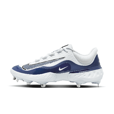 Nike Men's Alpha Huarache Elite 4 Low Baseball Cleats In White