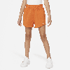 Nike One Big Kids' (girls') Dri-fit High-waisted Woven Training Shorts In Orange