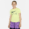 Nike Dri-fit One Swoosh Fly Big Kids' (girls') T-shirt In Yellow