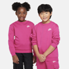 Nike Sportswear Club Fleece Big Kids' Sweatshirt In Pink