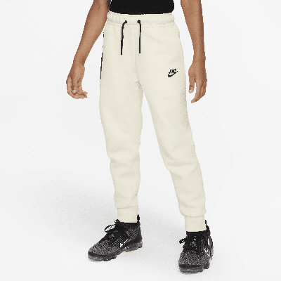 Nike Sportswear Tech Fleece Big Kids' (boys') Pants In Coconut Milk/black/black