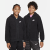 Nike Sportswear Club Fleece Big Kids' Full-zip Winterized Hoodie In Black