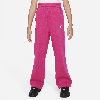 Nike Sportswear Club Fleece Big Kids' (girls') Wide-leg Pants In Pink