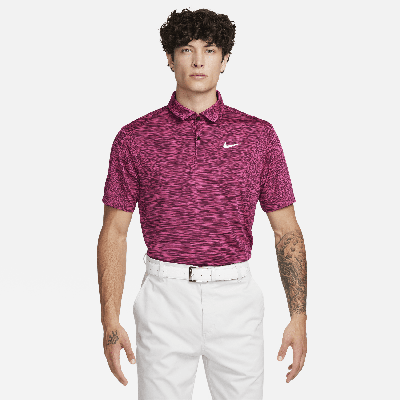 Nike Dri-fit Tour Space Dye Performance Golf Polo In Red