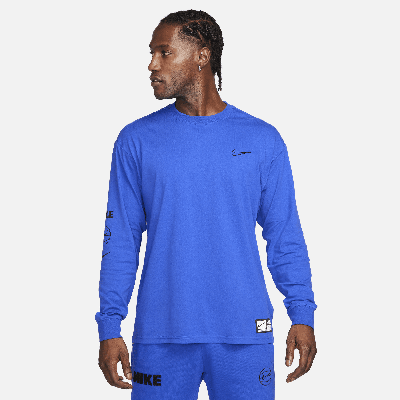 Nike Men's Max90 Long-sleeve Basketball T-shirt In Blue