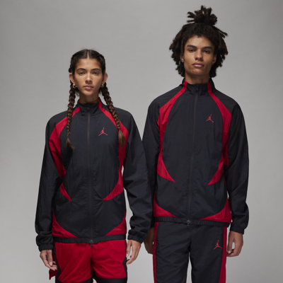 Jordan Men's  Sport Jam Warm-up Jacket In Black/gym Red/gym Red