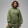 Jordan Women's  Flight Fleece Quarter-zip Top In Green