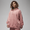 Jordan Women's  Flight Fleece Pullover Hoodie In Pink