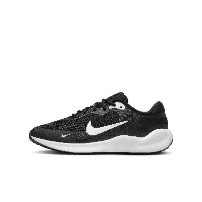 Nike Revolution 7 Big Kids' Road Running Shoes In Black/white/white